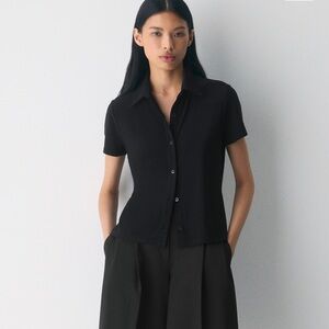 Aritzia black Button-Up Top